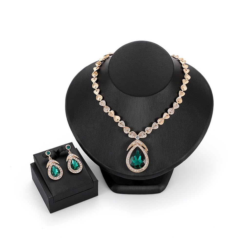 Latest Stylish Design Fancy Crystal Necklace Jewellery Set for Women