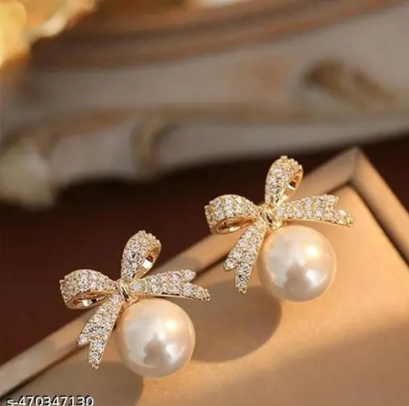 Elegant (Korean Western Pearl Earings ) for Women – Perfect for Parties, Weddings & Gift